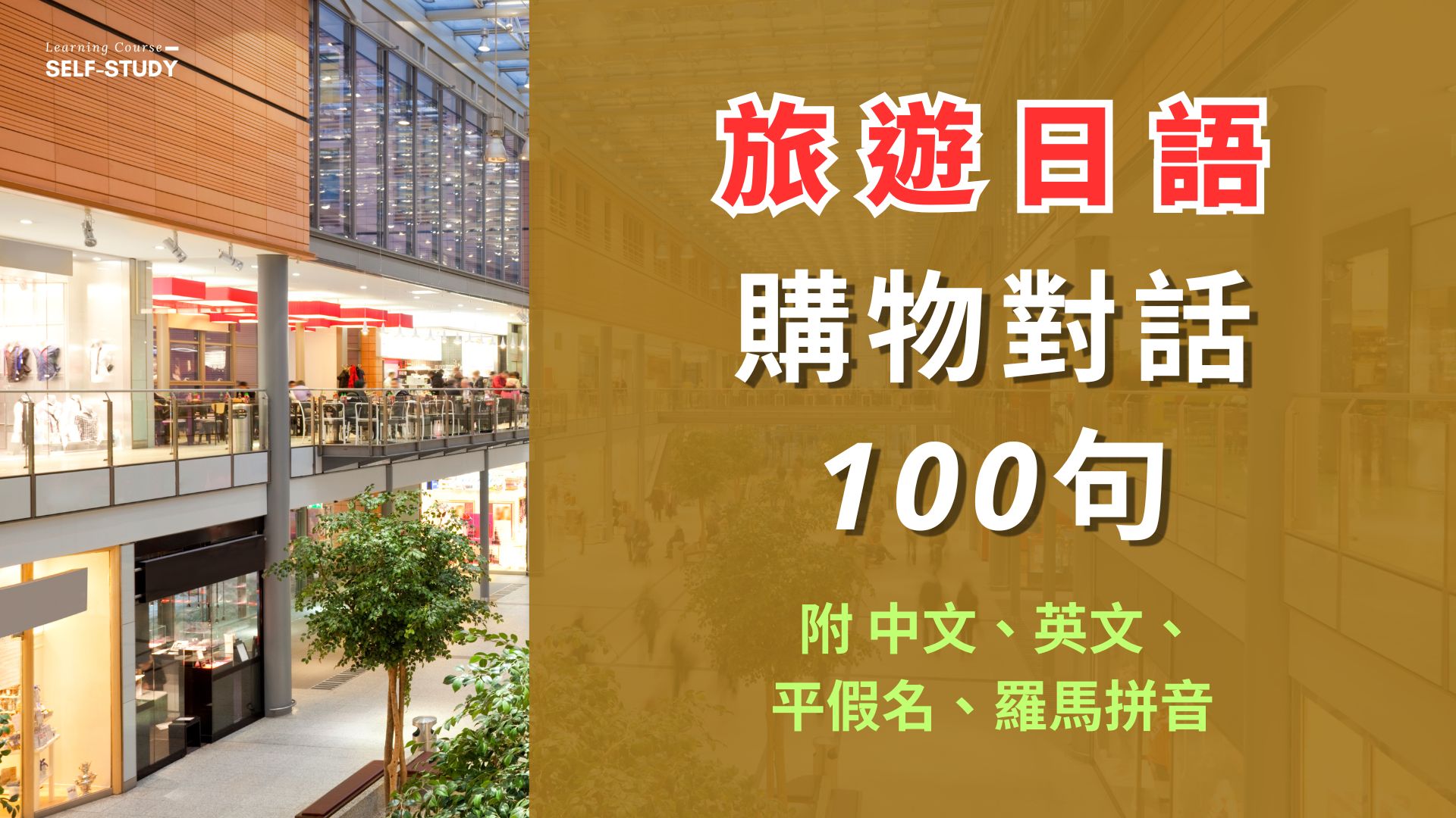 旅遊日語-購物對話 100句 - SELF-STUDY